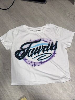 Taurus Graphic Tee - White with Purple & Blue Accents